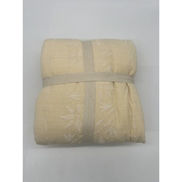 Urban Outfitters Dawson Embroidered Cross-Dyed Duvet Cover King Size Cream - Picture 6 of 7